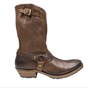 Vintage Shoe Company Eliza Slouch Harness Boots EUC $328 Size 8.5M   S3187